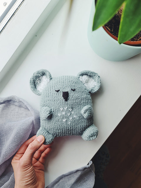knitting pattern, toy, koala, english